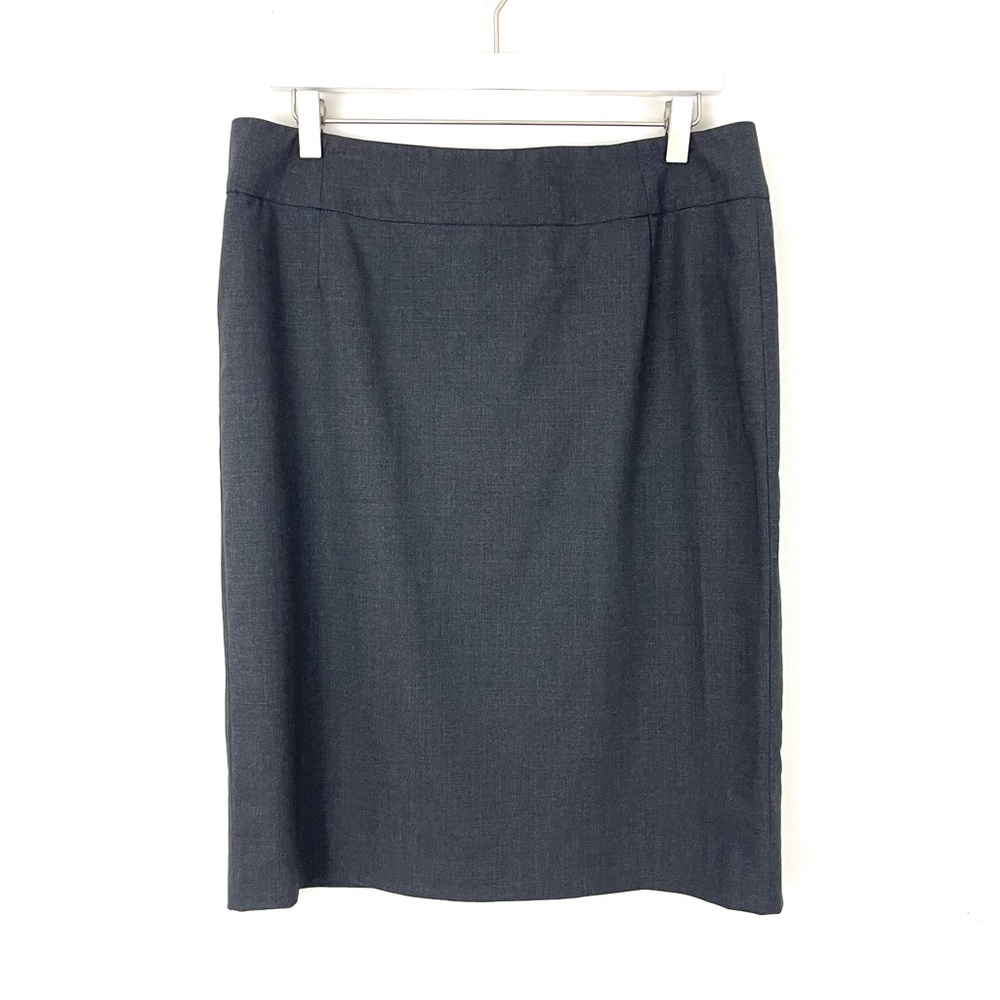 BOSS Hugo Boss Dark Gray Women's Knee Length Wool Pencil Skirt Career